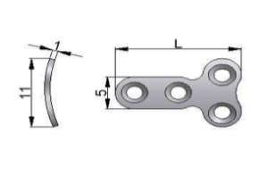 Płytka T – mini pod wkręty Ø 1,5mm